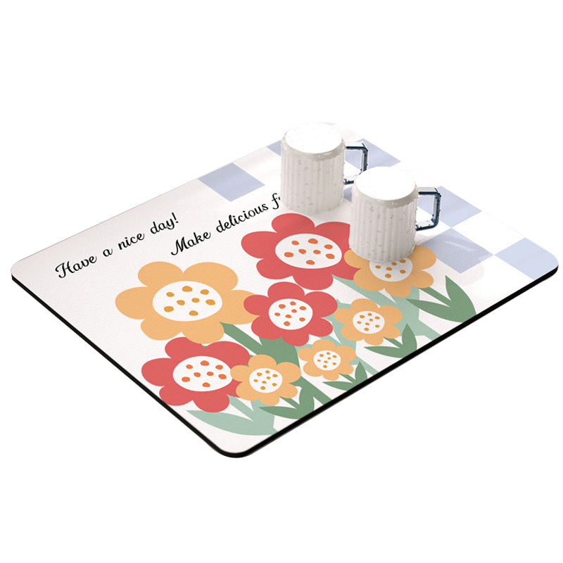 50x60cm Non-Slip Dish Drying Mat Absorbent Dish Drying Pad for Kitchen Counter