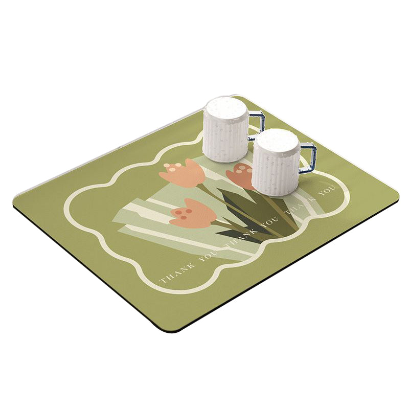 50x60cm Diatomite Super Absorbent Draining Mat Non-Slip Kitchen Counter Tableware Pad