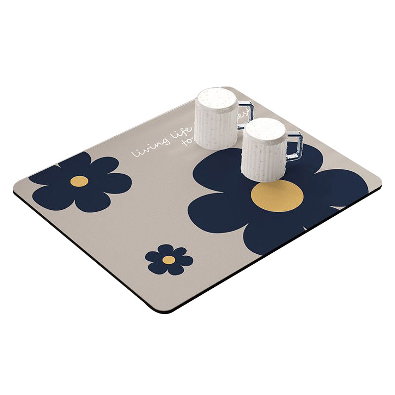 50x60cm Diatomite Super Absorbent Draining Mat Non-Slip Kitchen Counter Tableware Pad
