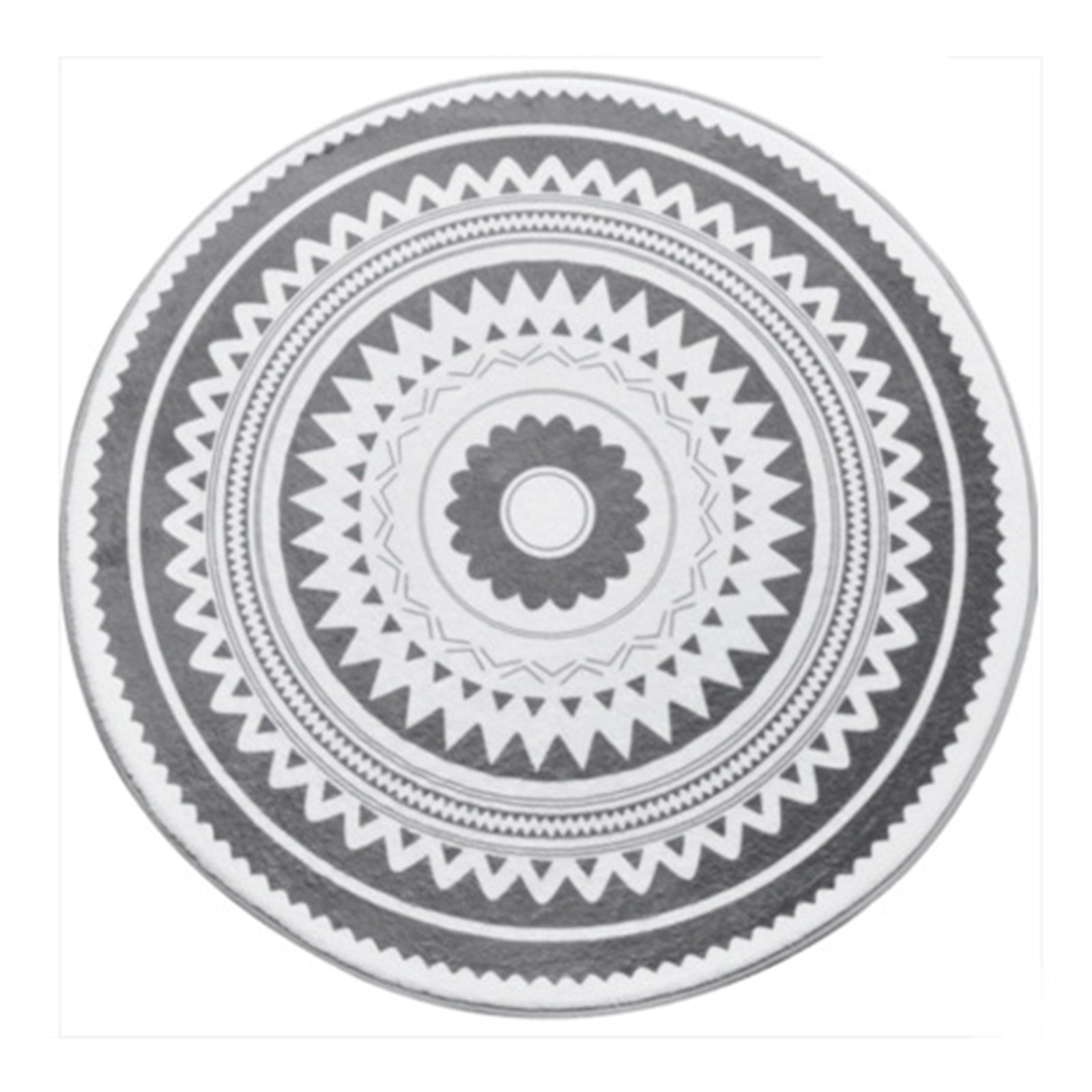 60x60cm Round Bathroom Rug Non-slip Soft Area Mat for Bath Bedroom Playroom