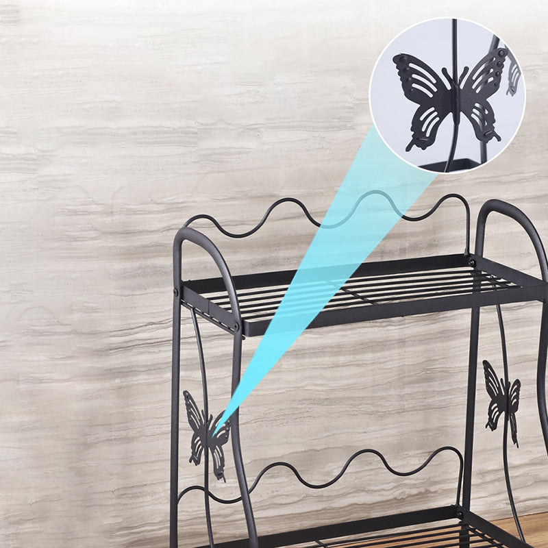 001- ZJ-SS2 Butterfly Design Bathroom Storage Rack Double Layer Metal Shelf