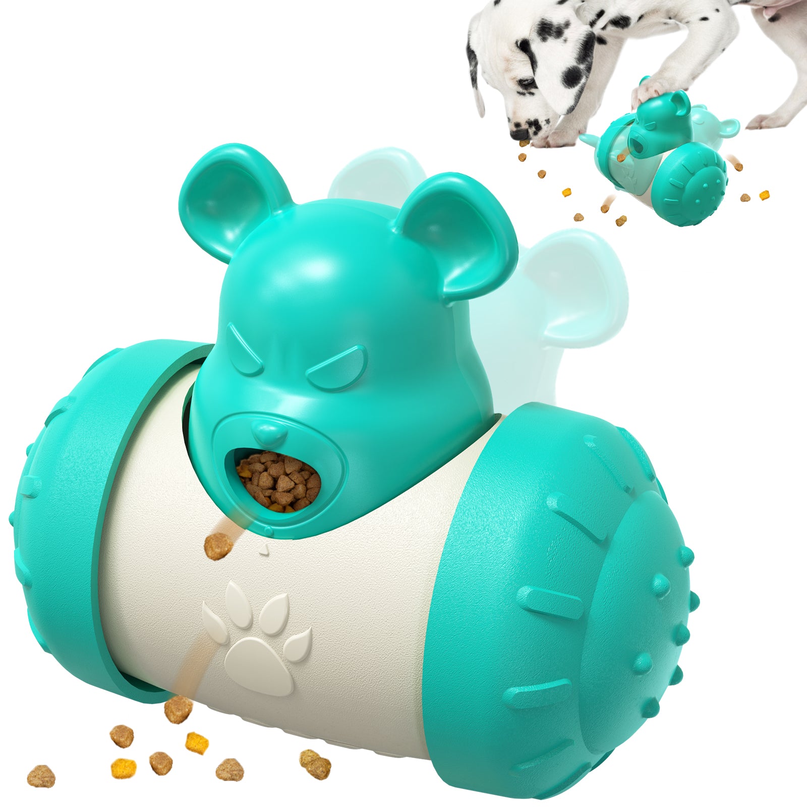 LSC-01 Pet Food Dispenser Dog Cat Interactive Tumbler Toy Food Slow Feeder for Dog Cat - Lake Blue