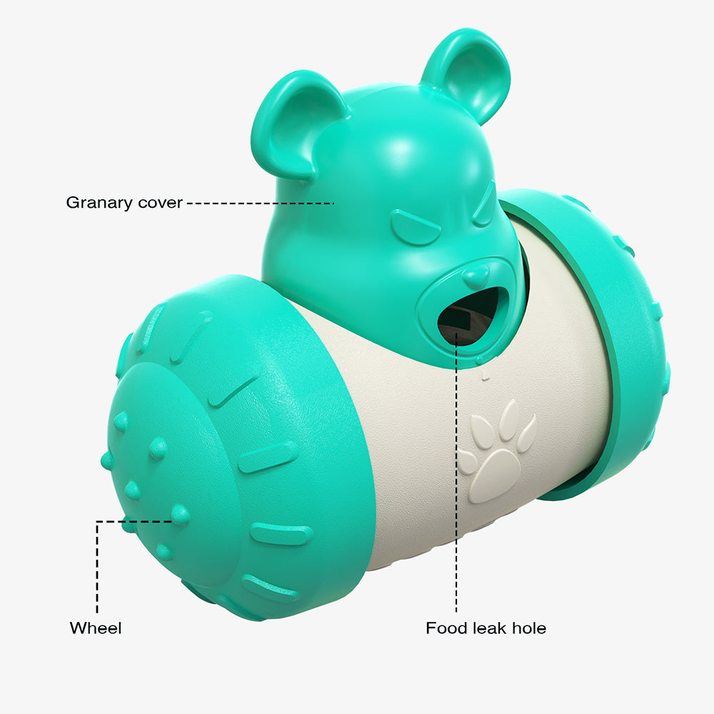 LSC-01 Pet Food Dispenser Dog Cat Interactive Tumbler Toy Food Slow Feeder for Dog Cat - Lake Blue