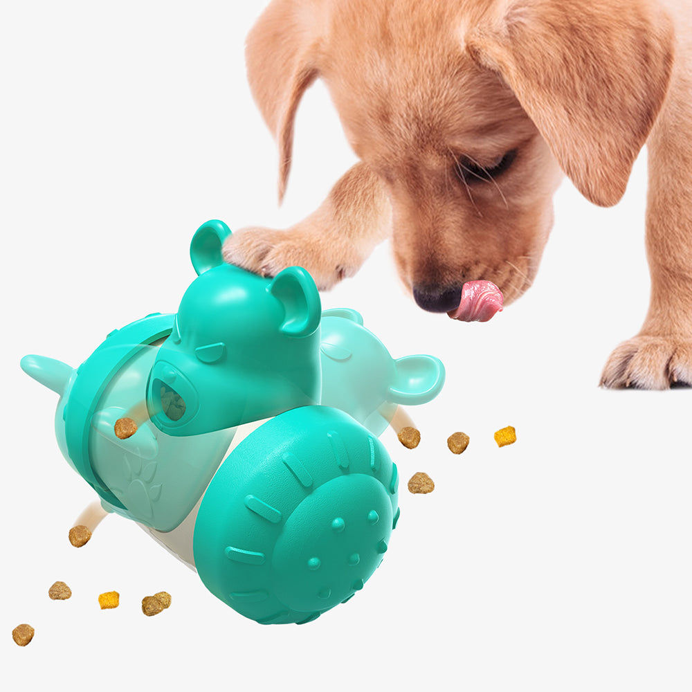 LSC-01 Pet Food Dispenser Dog Cat Interactive Tumbler Toy Food Slow Feeder for Dog Cat - Lake Blue