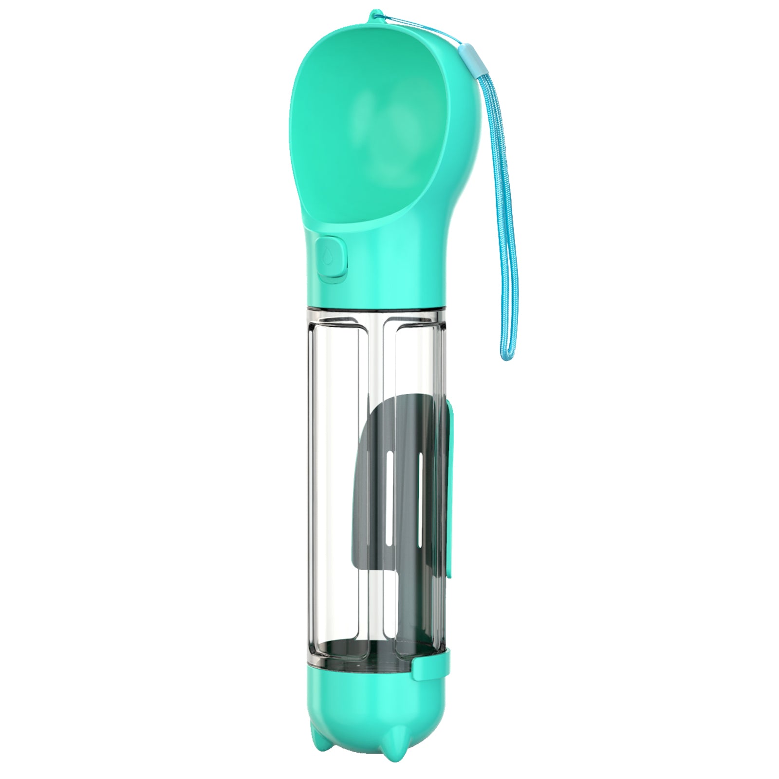 SH-01 Multifunction Pet Dog 500ML Water Bottle with Poop Bag Dispenser (BPA-Free, FDA Certified) - Pink