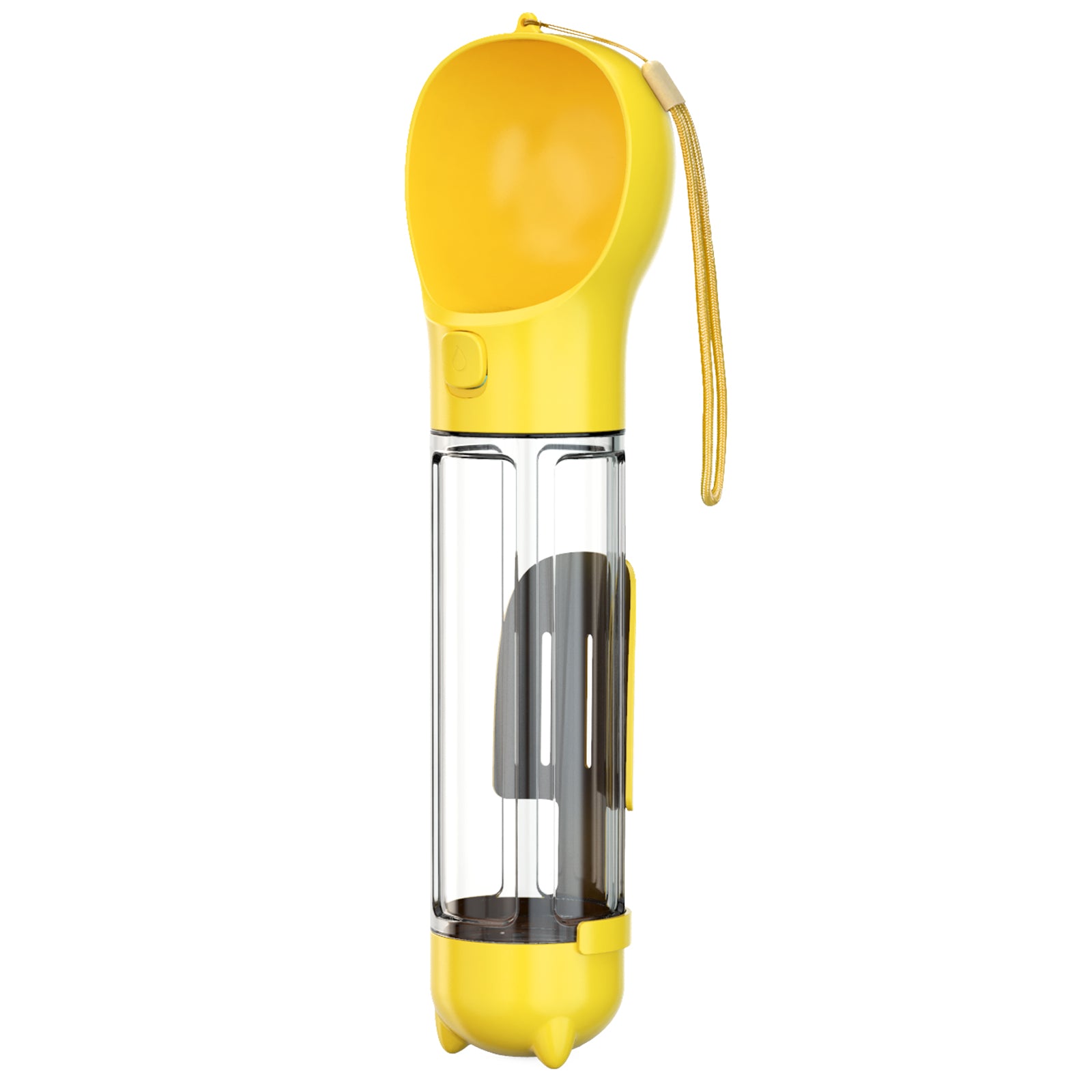 SH-01 Multifunction Pet Dog 500ML Water Bottle with Poop Bag Dispenser (BPA-Free, FDA Certified) - Pink