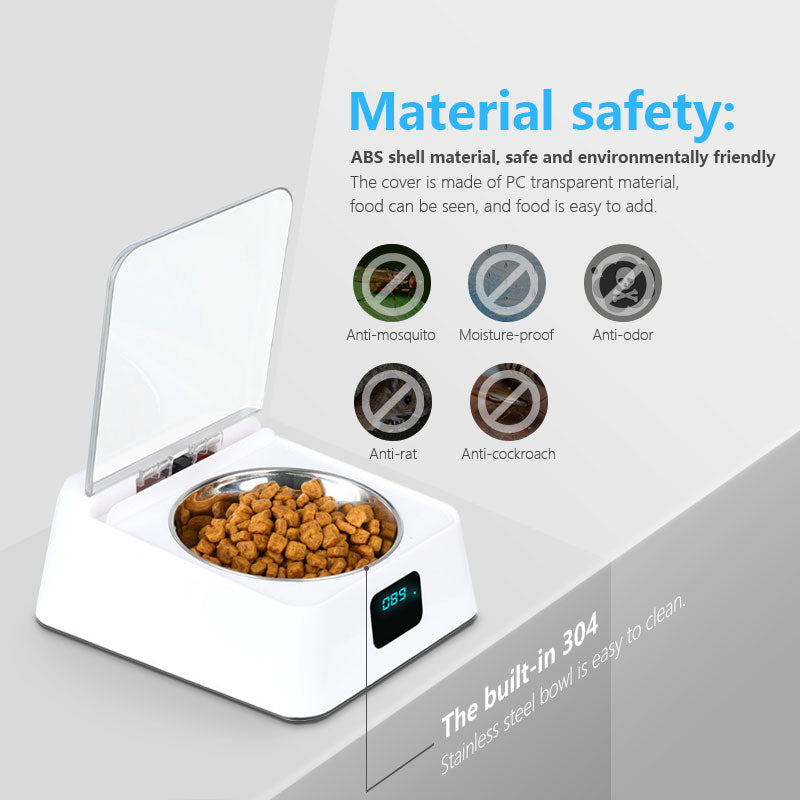 MG-070 Automatic Pet Feeder Pet Food Dispenser Dog Cat Bowl with Infrared Sensor Switch Cover