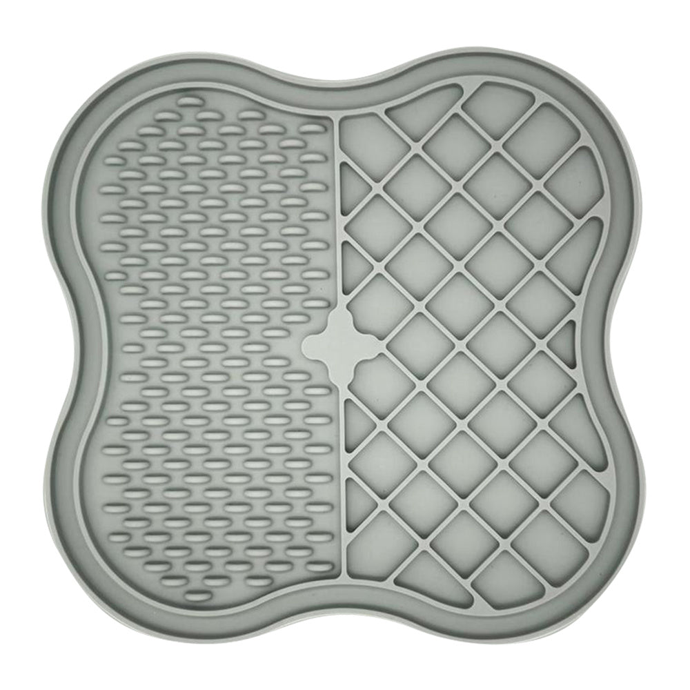 Dog Cat Food Licking Mat Silicone Suction Cup Anti Choking Pet Slow Eating Food Pad (No FDA Certification, BPA Free) - Blue