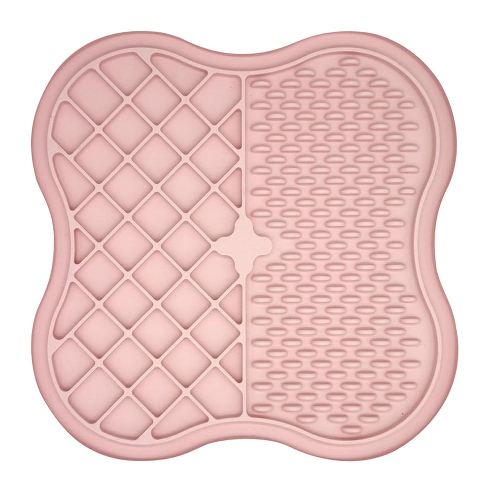 Dog Cat Food Licking Mat Silicone Suction Cup Anti Choking Pet Slow Eating Food Pad (No FDA Certification, BPA Free) - Blue