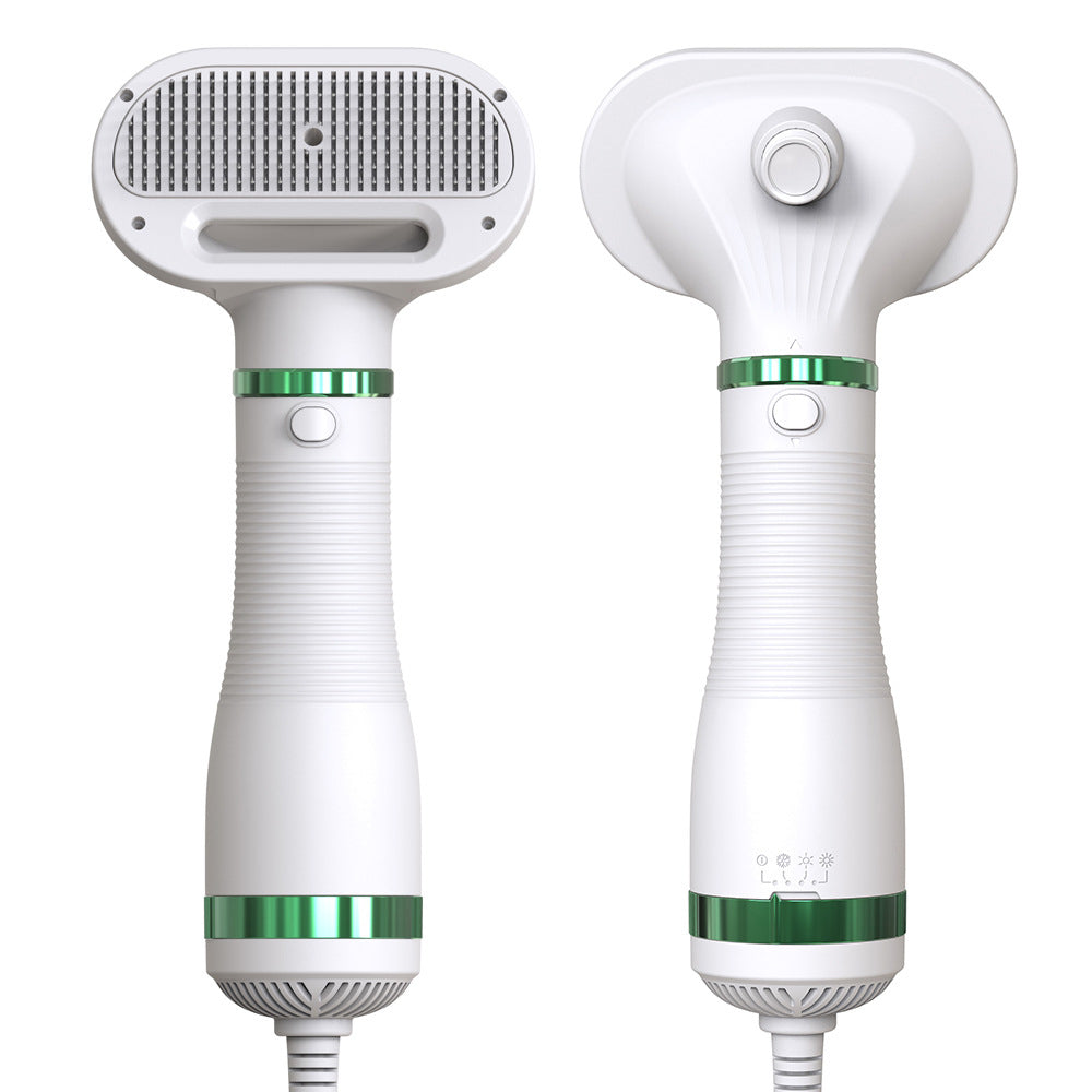 Pet Hair Dryer with Slicker Brush Hair Removal Portable Dog Blower Professional Home Grooming Furry Drying for Small Large Cat Dog - RK51