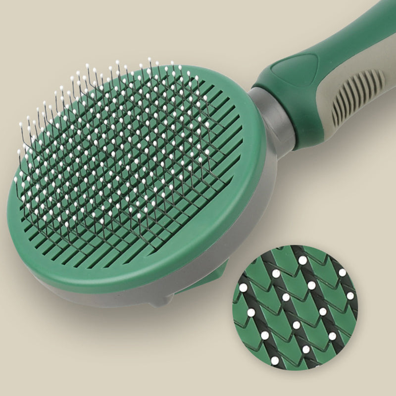 HISTOTREE Pet Hair Removal Needle Comb Dog Cat Floating Hair Cleaning Brush Grooming Supplies, ST - Green / Fine Needle