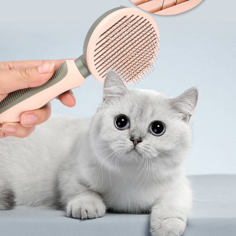 HISTOTREE Pet Hair Removal Needle Comb Dog Cat Floating Hair Cleaning Brush Grooming Supplies, ST - Green / Fine Needle