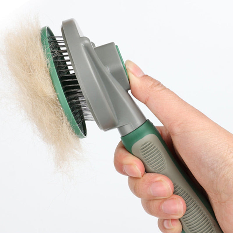 HISTOTREE Pet Hair Removal Needle Comb Dog Cat Floating Hair Cleaning Brush Grooming Supplies, ST - Green / Fine Needle