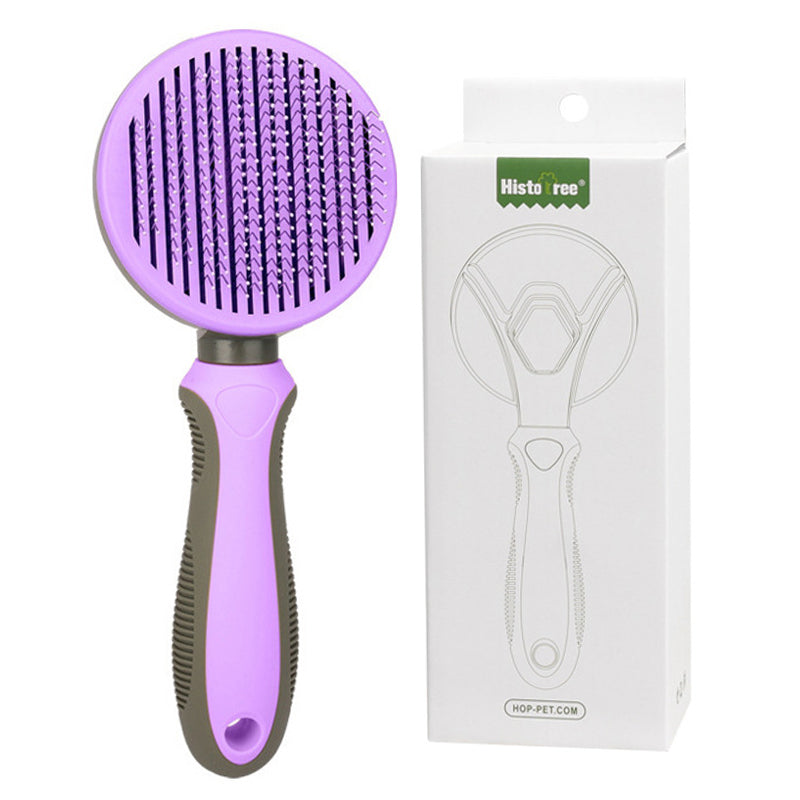 HISTOTREE Pet Hair Removal Needle Comb Dog Cat Floating Hair Cleaning Brush Grooming Supplies, ST - Green / Fine Needle