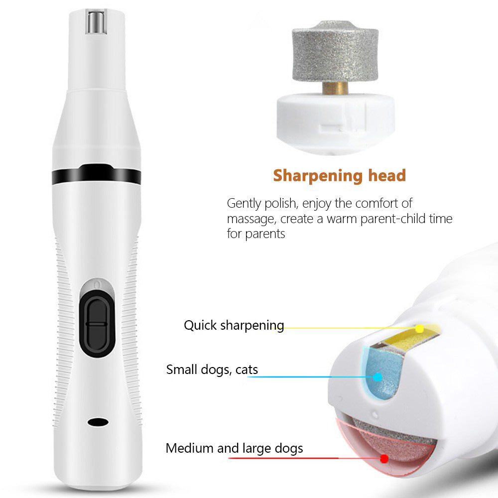 3 In 1 Pet Grooming Kit Set Rechargeable Cat Nail Clipper Dog Paw Grinder Hair Trimmer