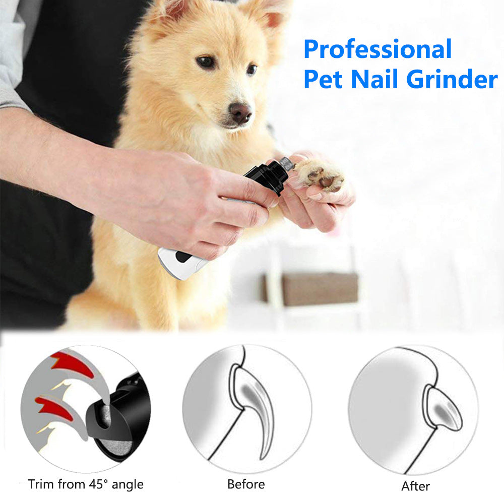 H02049 Painless USB Rechargeable Dog Nail Grinder Nail Clipper Electric Pet Paws Nail Trimmer Tool