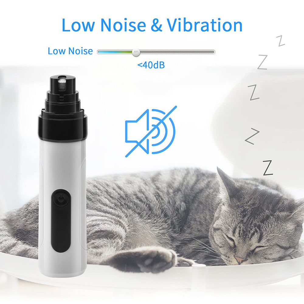 H02049 Painless USB Rechargeable Dog Nail Grinder Nail Clipper Electric Pet Paws Nail Trimmer Tool