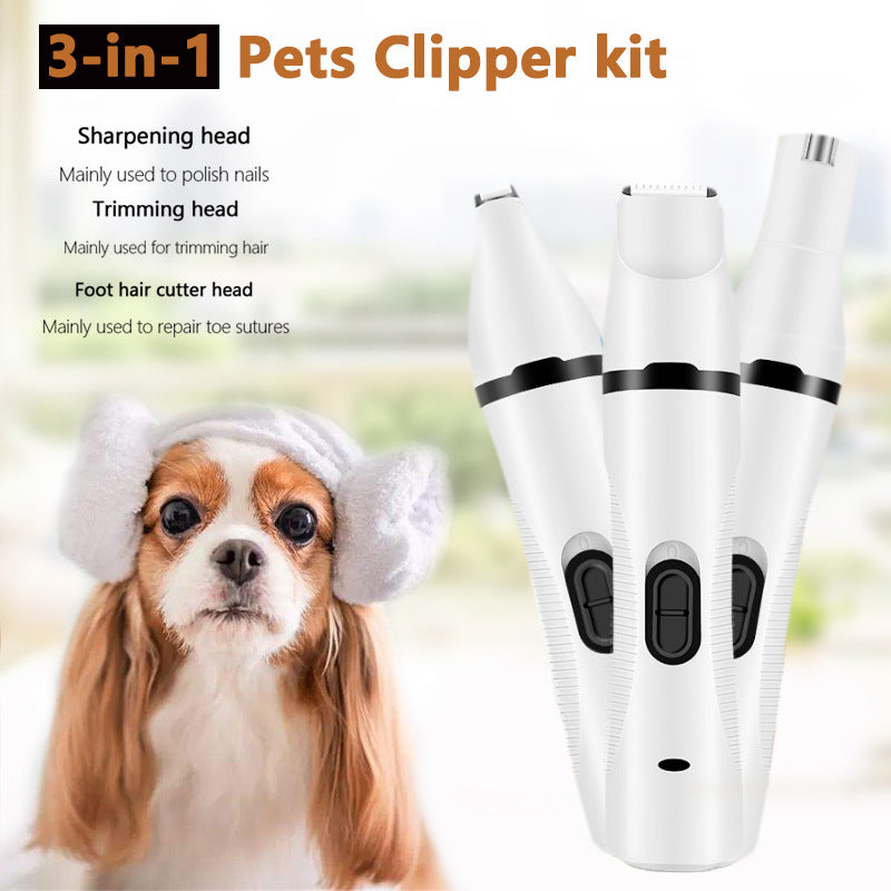 H02049 Painless USB Rechargeable Dog Nail Grinder Nail Clipper Electric Pet Paws Nail Trimmer Tool