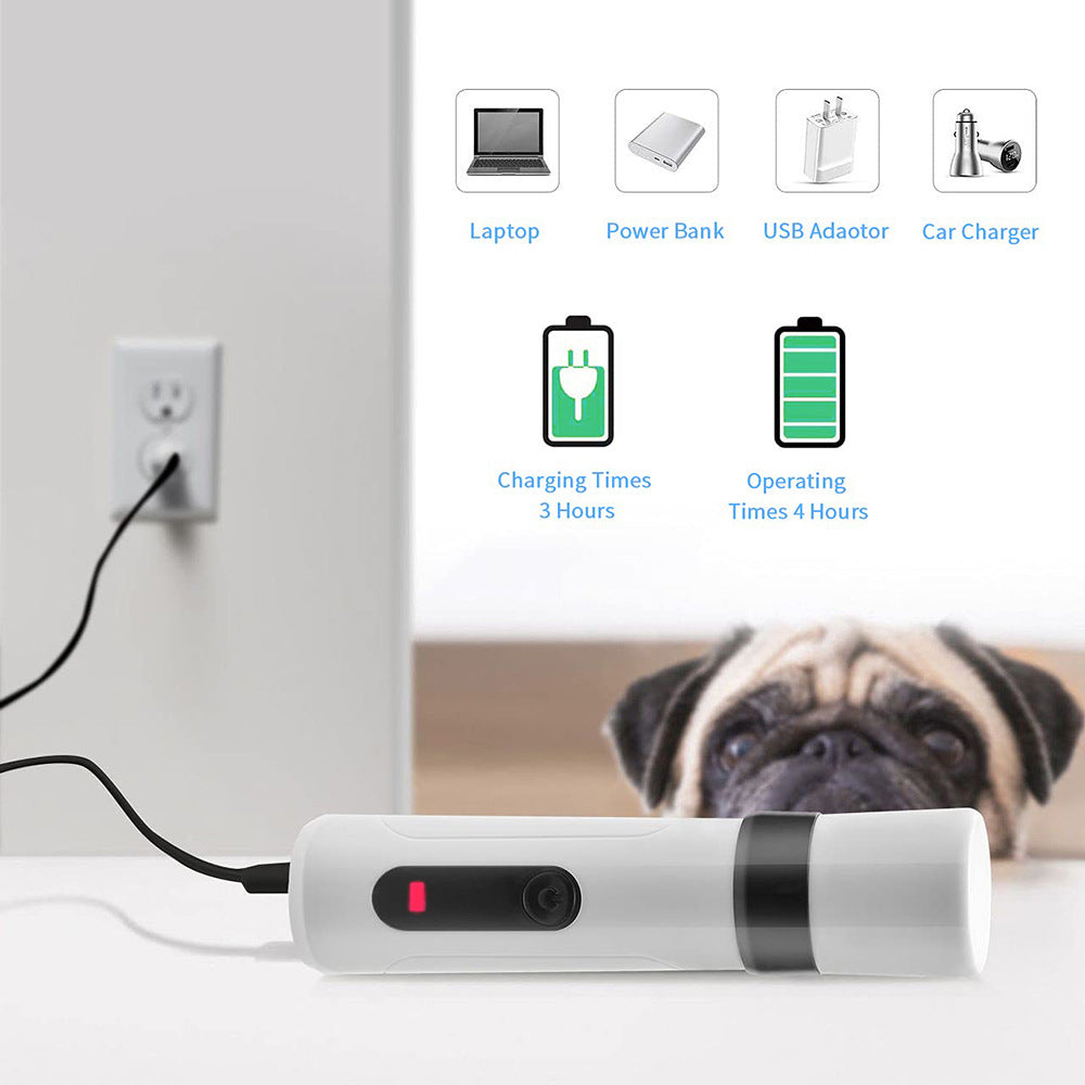H02049 Painless USB Rechargeable Dog Nail Grinder Nail Clipper Electric Pet Paws Nail Trimmer Tool