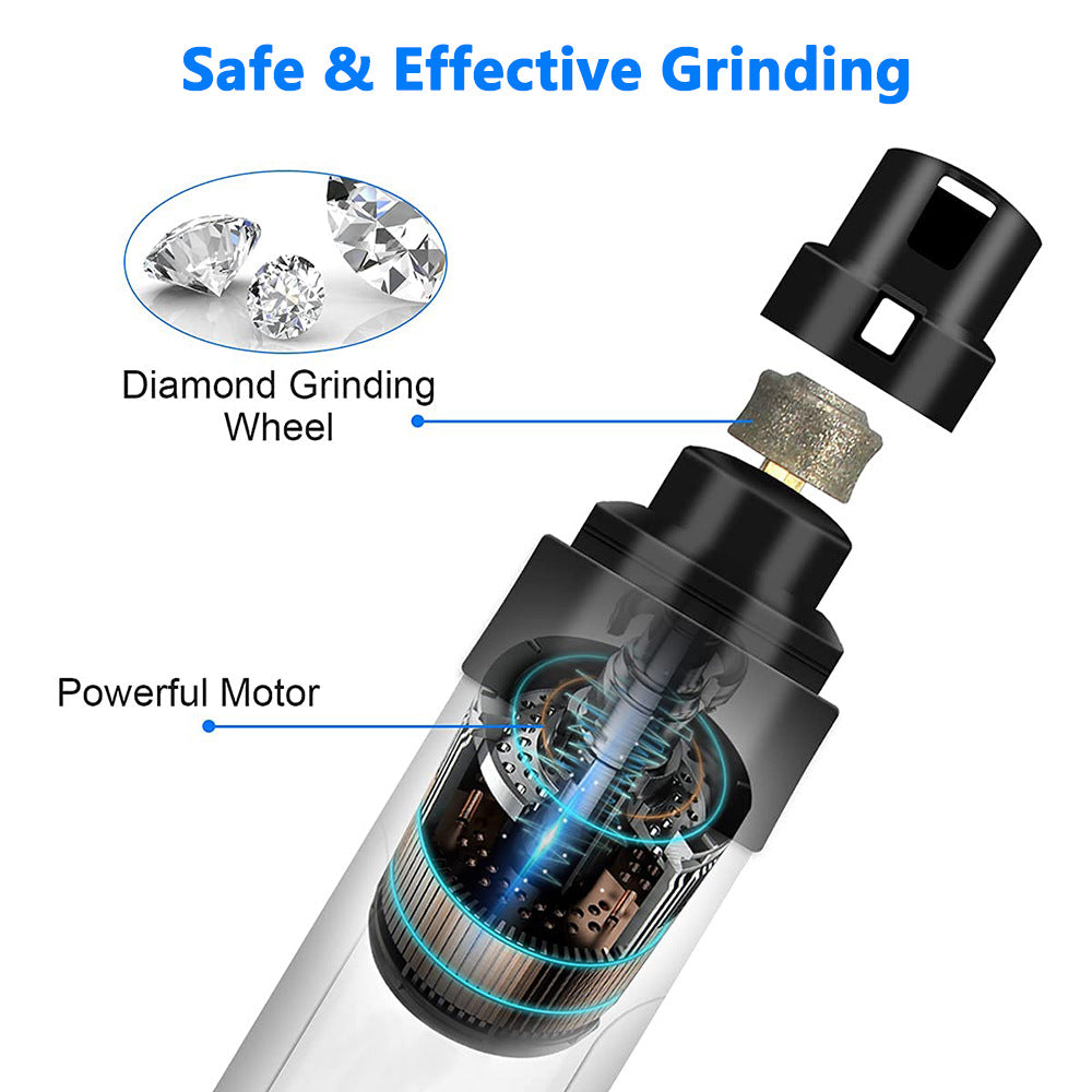 H02049 Painless USB Rechargeable Dog Nail Grinder Nail Clipper Electric Pet Paws Nail Trimmer Tool