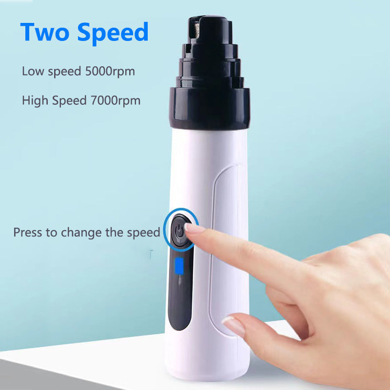 H02049 Painless USB Rechargeable Dog Nail Grinder Nail Clipper Electric Pet Paws Nail Trimmer Tool