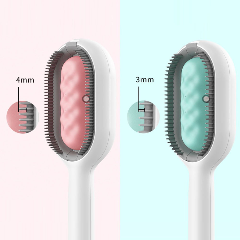 Pet Essential Oil Comb Grooming Brush Comb for Dogs and Cats Massage Removes Loose Fur - Pink / For Short Fur