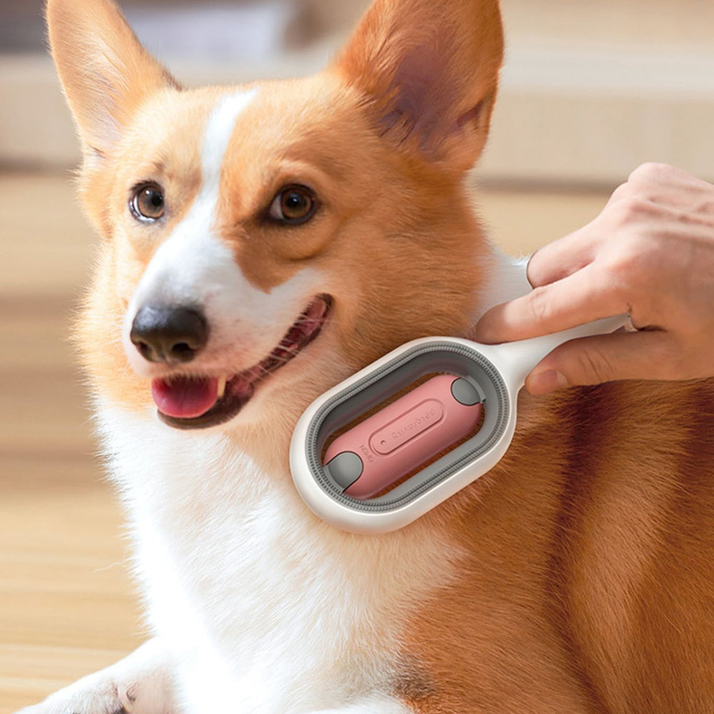 Pet Essential Oil Comb Grooming Brush Comb for Dogs and Cats Massage Removes Loose Fur - Pink / For Short Fur