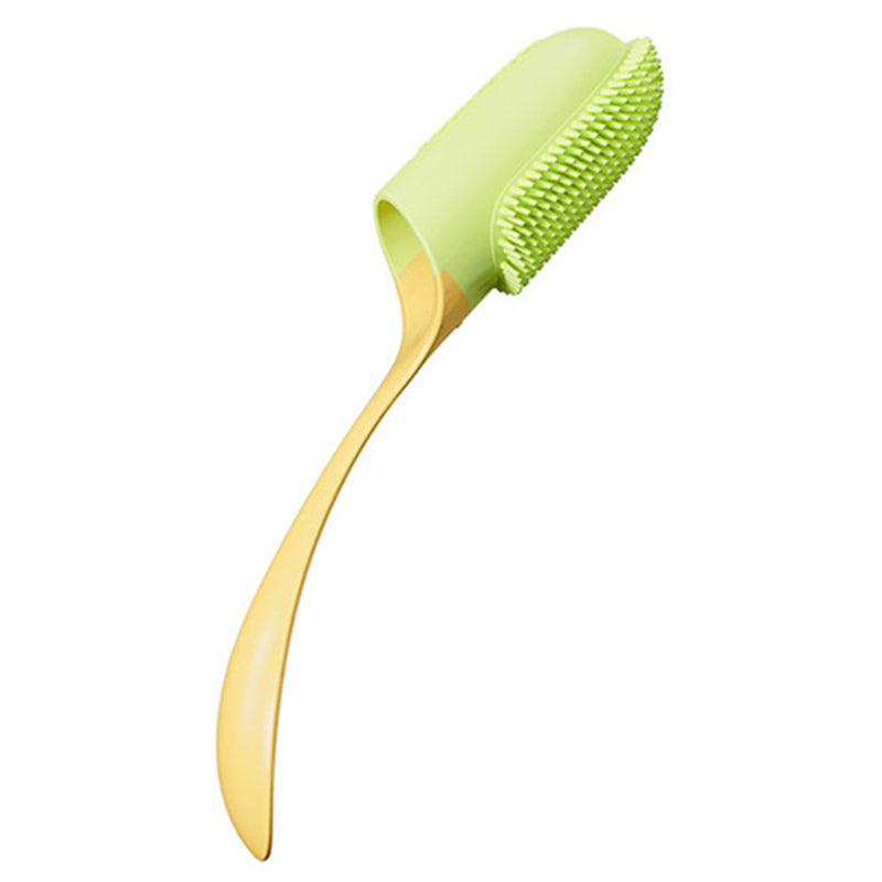 Pet Teeth Cleaning Care Finger Wrap Dog Cat Finger Toothbrush Oral Cleaning Tool - Yellow+Green