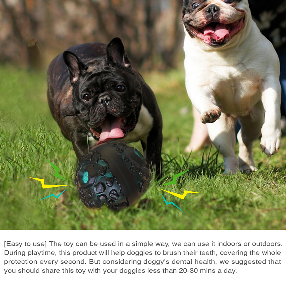 YSQ-01 Funny Pet Dog Meteorite Ball Toy Sound Squeaky Toy for Dogs Chew Sound Interactive Ball Toy (FDA Certified, BPA Free) - Lake Blue