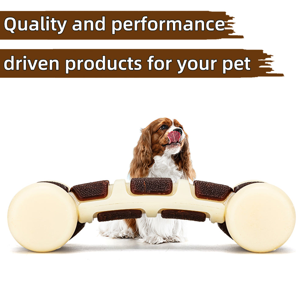 EETOYS Starch+Nylon Dog Teething Toy Pet Dog Chew Toy Chewer Bone (BPA-Free, No FDA Certified), Size: S