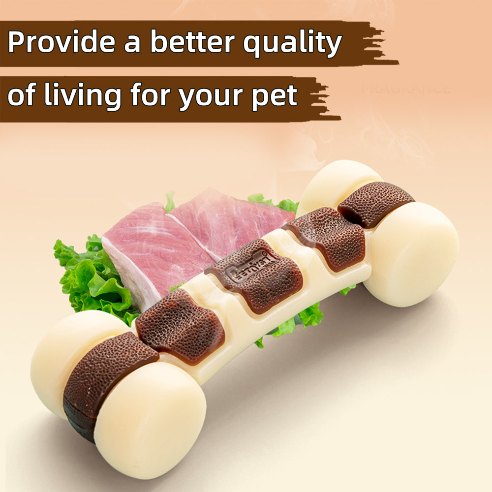 EETOYS Starch+Nylon Dog Teething Toy Pet Dog Chew Toy Chewer Bone (BPA-Free, No FDA Certified), Size: S