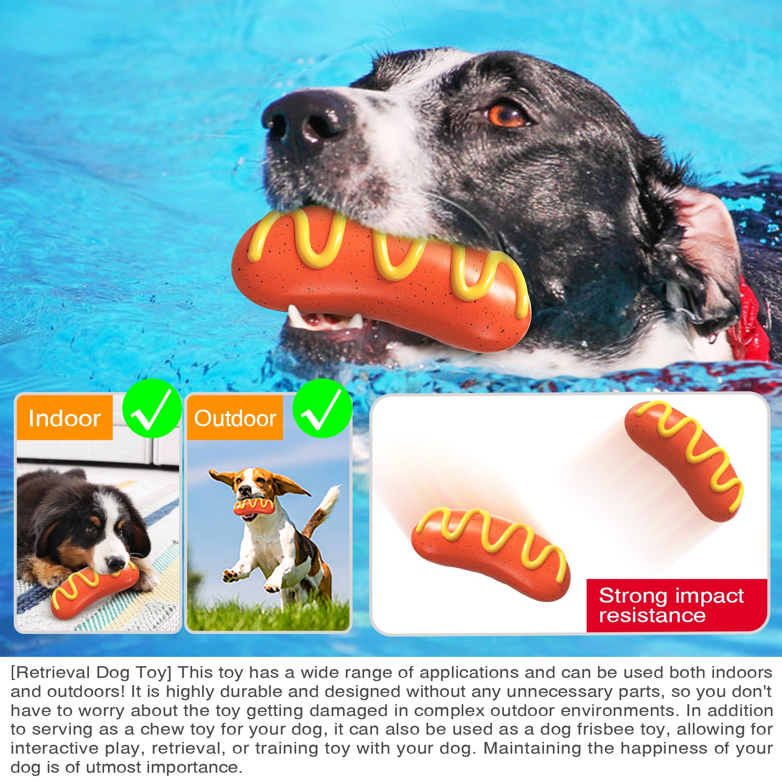 Cute Sausage Design TPR Pet Chewing Squeaky Toy Dog Playing Teething Toy (BPA Free, with FDA Certificate)