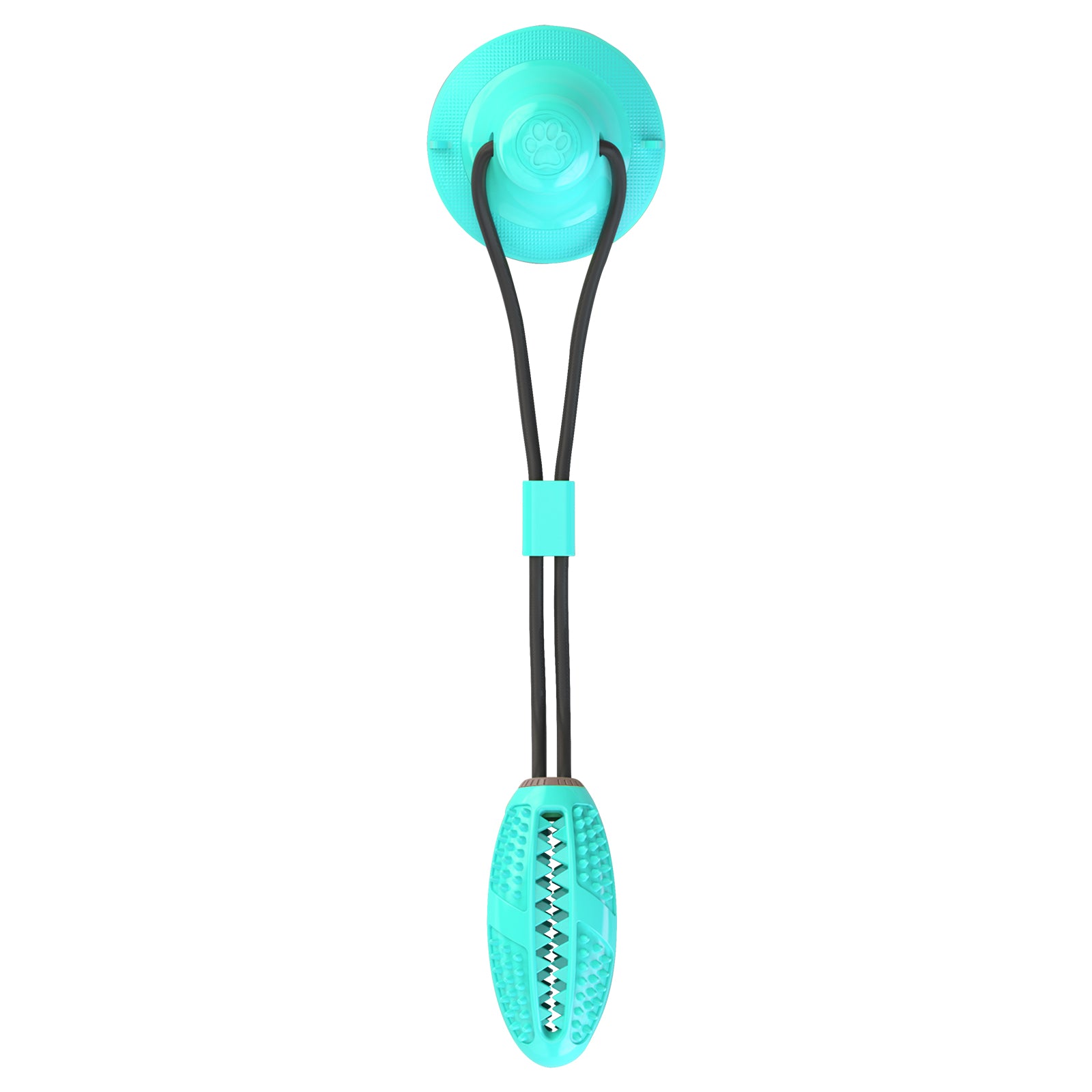 XPB01 Pulling Rope Suction Cup Dog Tug-of-War Toy Pet Dog TPR Chewing Food Dispenser Ball Toy (BPA Free, with FDA Certificate) - Lake Blue