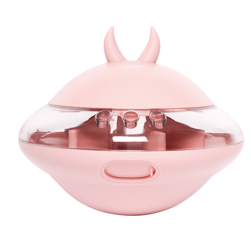 AIWO Interactive Dog Toy Treat Dispenser Pet Puppy Ball UFO Shaped Toy Food Slow Feeder (BPA-Free, No FDA Certified) - Pink