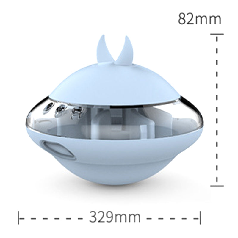 AIWO Interactive Dog Toy Treat Dispenser Pet Puppy Ball UFO Shaped Toy Food Slow Feeder (BPA-Free, No FDA Certified) - Pink