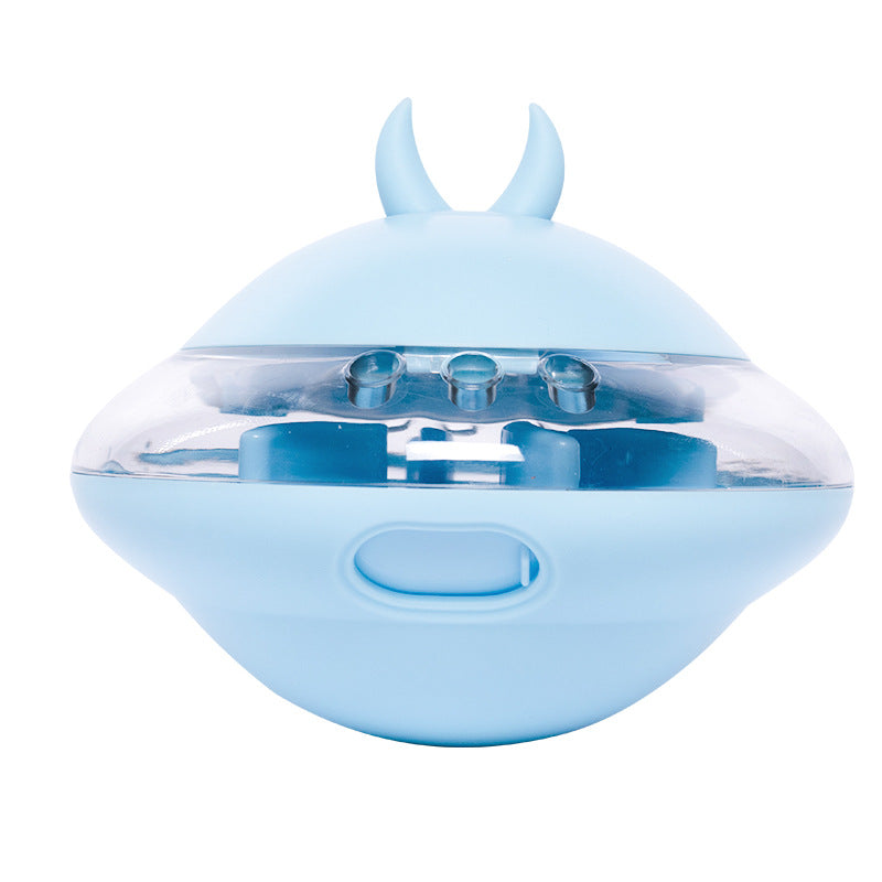AIWO Interactive Dog Toy Treat Dispenser Pet Puppy Ball UFO Shaped Toy Food Slow Feeder (BPA-Free, No FDA Certified) - Pink