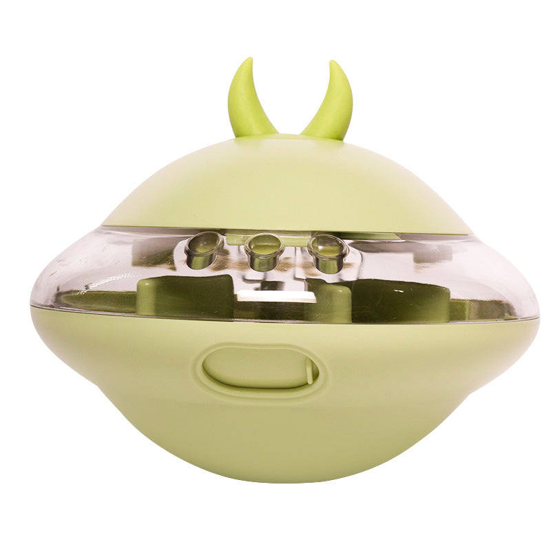 AIWO Interactive Dog Toy Treat Dispenser Pet Puppy Ball UFO Shaped Toy Food Slow Feeder (BPA-Free, No FDA Certified) - Pink