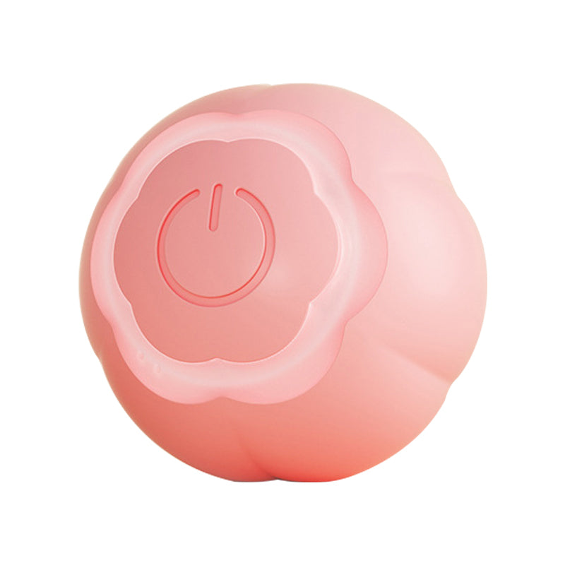 AIWO Pet Smart Rolling Ball Cat Teaser Bite Resistant Dog Interactive Training Toy - Floral / Yellow