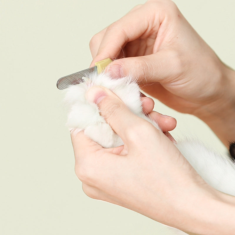 AIWO Banana Shape Pet Nail Clipper Anti-Cutting Blood Line Dog Cat Claw Trimmer with LED Light ST - White Light / Green