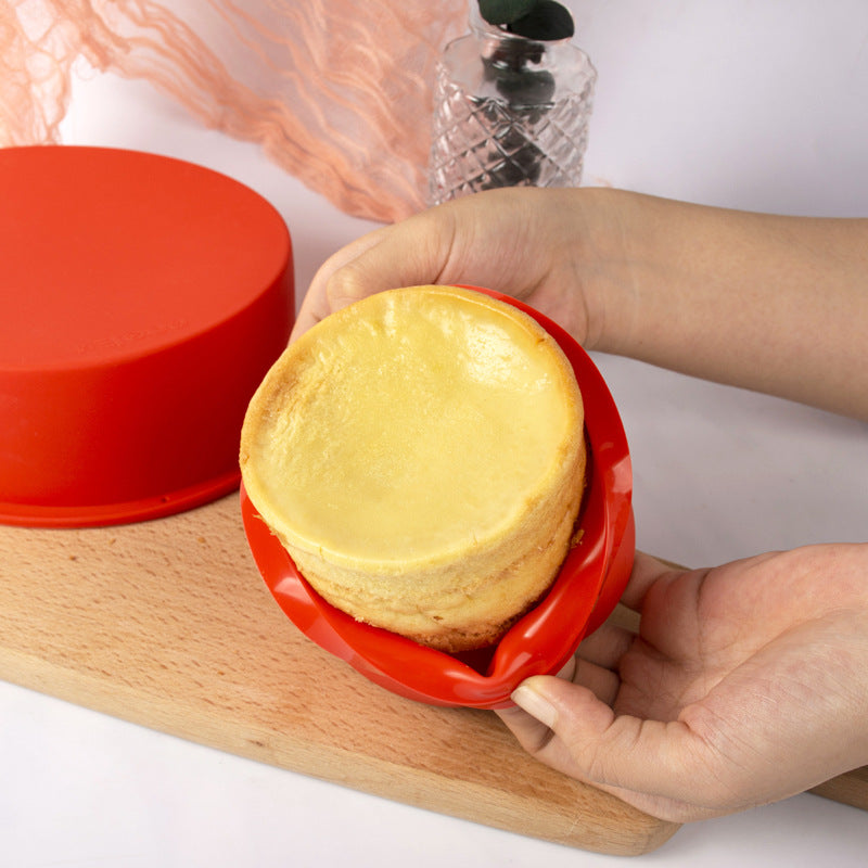 3Pcs / Set 4-inch 6-inch 8-inch Cake Baking Pan Silicone Round Cake Making Mold (BPA-Free, No FDA Certificate)