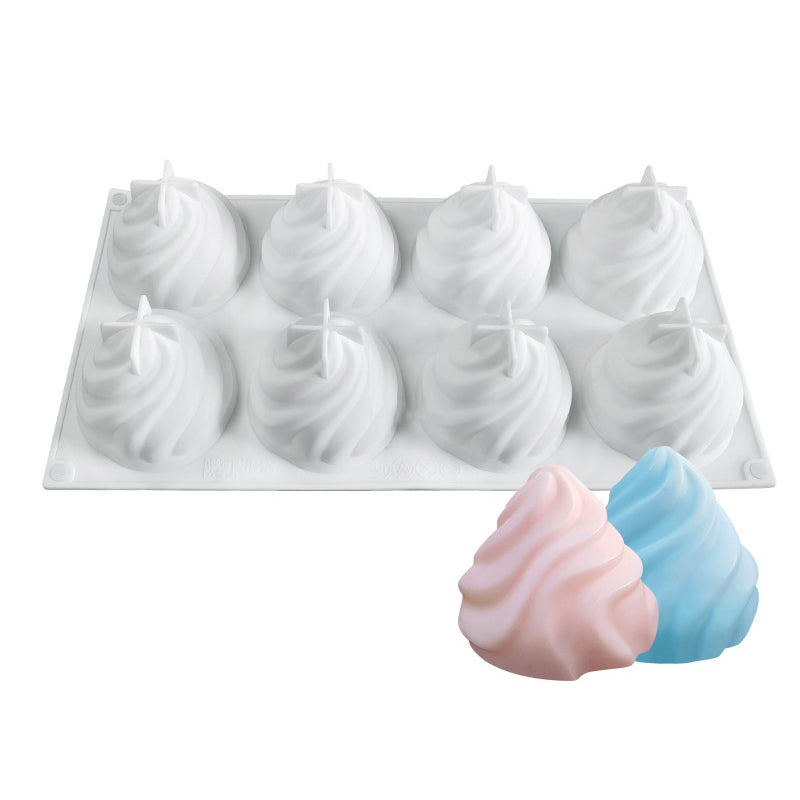 Spiral French Mousse Cake Silicone Mold DIY Pudding Jelly Baking Tool (BPA Free, No FDA Certificate)