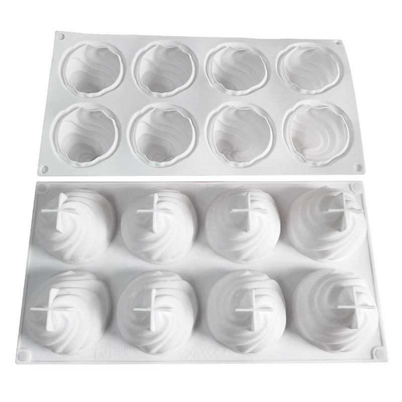 Spiral French Mousse Cake Silicone Mold DIY Pudding Jelly Baking Tool (BPA Free, No FDA Certificate)