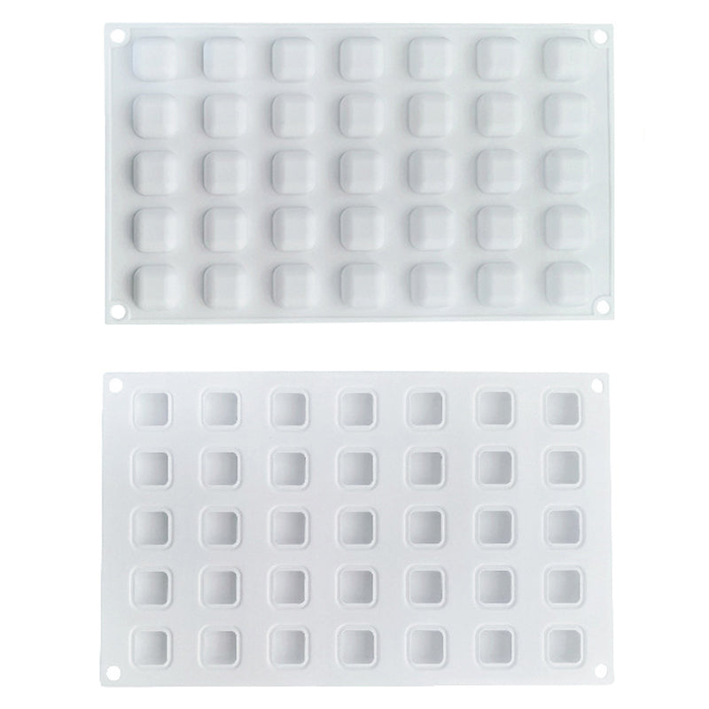 35 Grids Cube Shape Silicone Mold DIY Baking Pudding Mousse Cake Mold (BPA Free, No FDA Certificate)