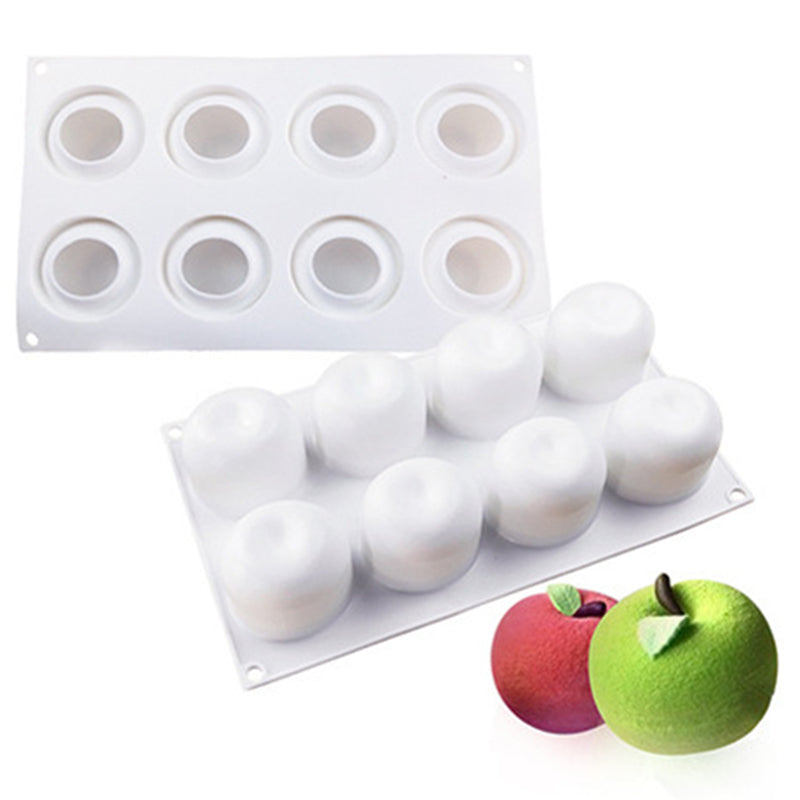 8-Cell Fruit Shape Mousse Cake Silicone Mold DIY Dessert Making Mold (No FDA, BPA Free)