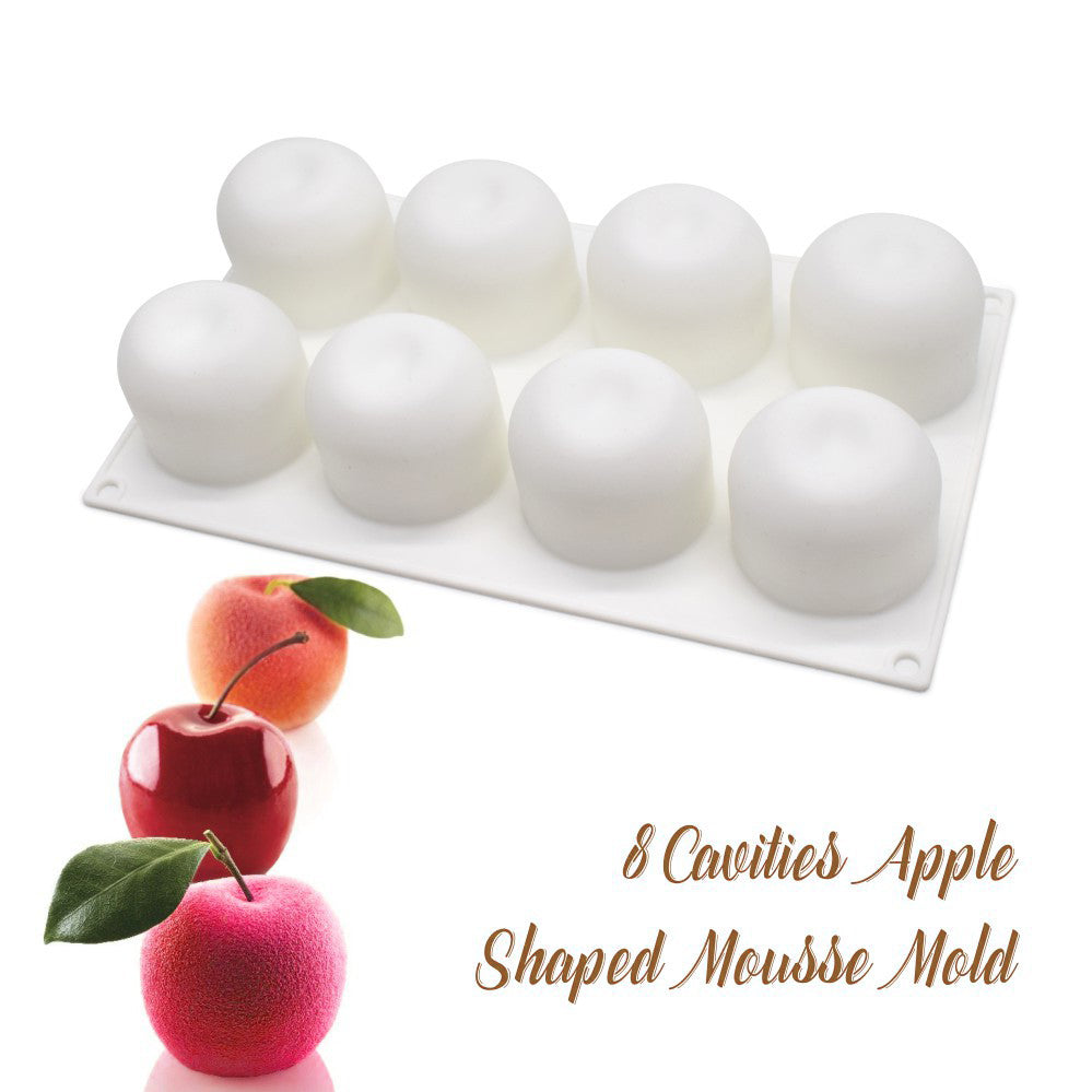 8-Cell Fruit Shape Mousse Cake Silicone Mold DIY Dessert Making Mold (No FDA, BPA Free)