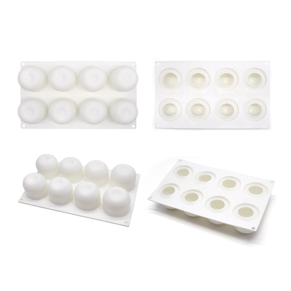 8-Cell Fruit Shape Mousse Cake Silicone Mold DIY Dessert Making Mold (No FDA, BPA Free)