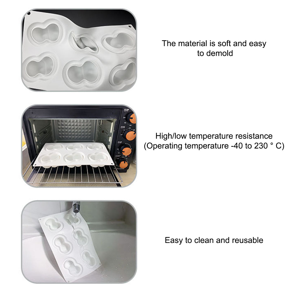 8-Cell Fruit Shape Mousse Cake Silicone Mold DIY Dessert Making Mold (No FDA, BPA Free)