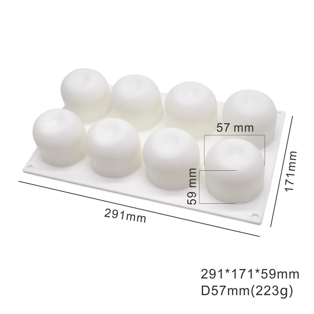 8-Cell Fruit Shape Mousse Cake Silicone Mold DIY Dessert Making Mold (No FDA, BPA Free)