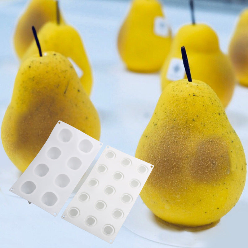 8-Cell Fruit Shape Mousse Cake Mold Dessert Making Silicone Mold (No FDA, BPA Free)