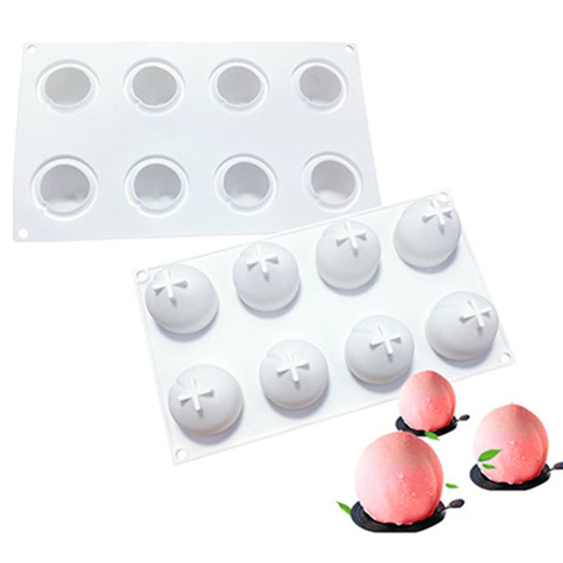 8-Cell Fruit Shape Mousse Cake Mold Dessert Making Silicone Mold (No FDA, BPA Free)